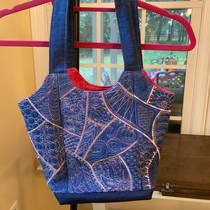 Fabric and cork purse